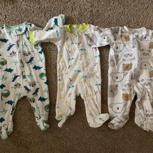 3 pack- footie pajamas